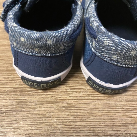 Sperry Intrepid Crib Jr Denim Baby Girls Shoes - Picture 4 of 5